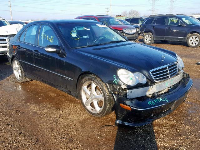 WDBRF52H86F734055 - 2006 MERCEDES-BENZ C230 BLACK photo 1