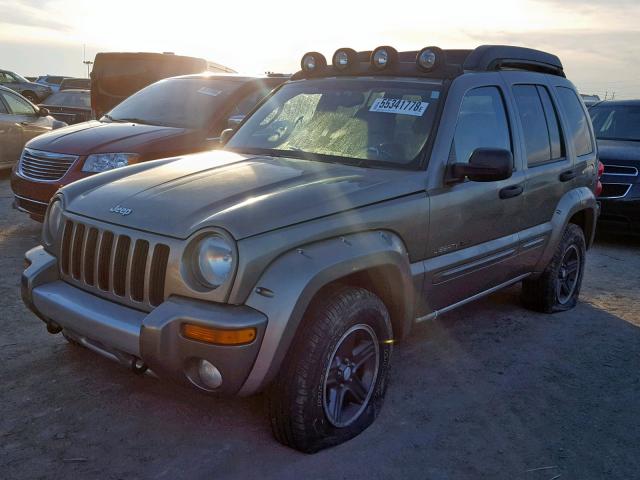 1J4GL38K13W592369 - 2003 JEEP LIBERTY RE TAN photo 2