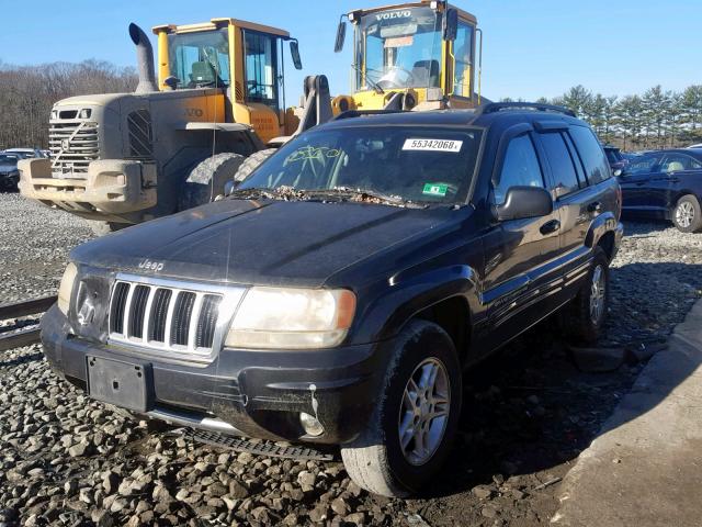 1J4GW58N34C249272 - 2004 JEEP GRAND CHER BLACK photo 2