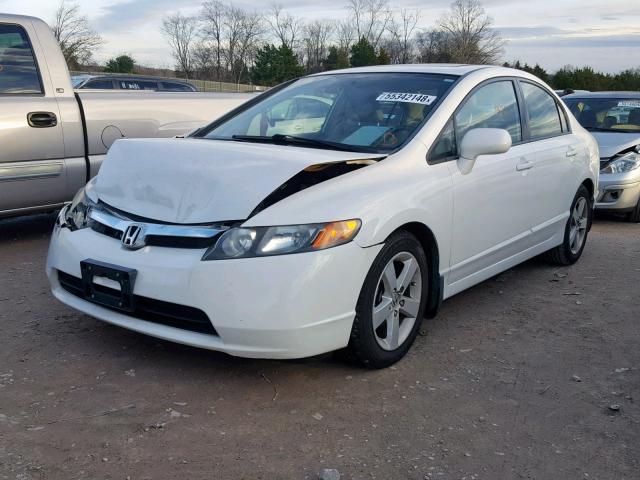 2HGFA16998H507605 - 2008 HONDA CIVIC EXL WHITE photo 2