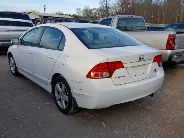 2HGFA16998H507605 - 2008 HONDA CIVIC EXL WHITE photo 3