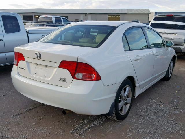 2HGFA16998H507605 - 2008 HONDA CIVIC EXL WHITE photo 4