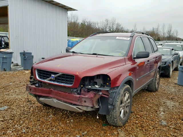 YV1CZ91H741049069 - 2004 VOLVO XC90 T6 BURGUNDY photo 2