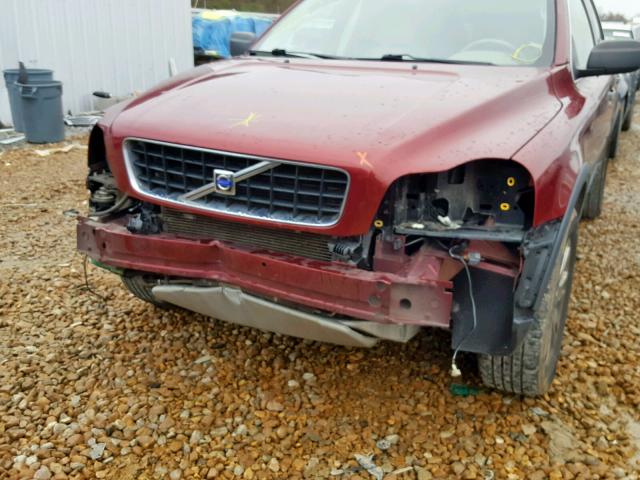 YV1CZ91H741049069 - 2004 VOLVO XC90 T6 BURGUNDY photo 9