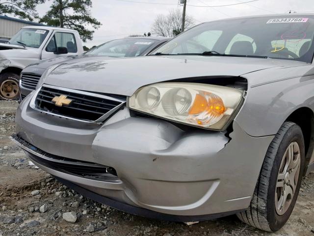 1G1ZS58F78F105465 - 2008 CHEVROLET MALIBU LS ვერცხლისფერი ფოტო 9