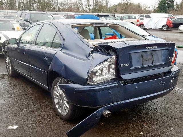 YV1RH592072634371 - 2007 VOLVO S60 2.5T BLUE photo 3