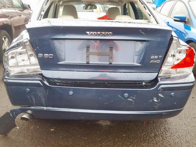 YV1RH592072634371 - 2007 VOLVO S60 2.5T BLUE photo 9