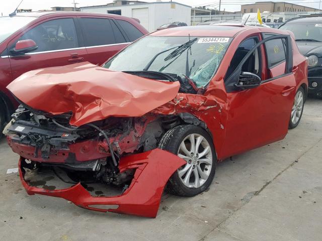 JM1BL1K55B1461920 - 2011 MAZDA 3 S RED photo 2