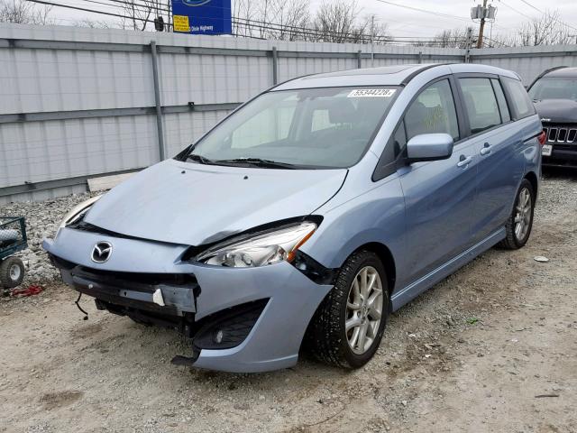 JM1CW2DL2C0126280 - 2012 MAZDA 5 BLUE photo 2