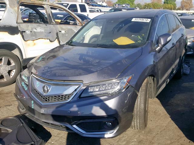 5J8TB3H79HL015537 - 2017 ACURA RDX ADVANC GRAY photo 2