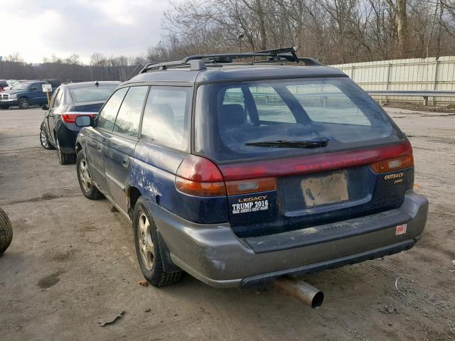 4S3BG6851T7985296 - 1996 SUBARU LEGACY OUT BLUE photo 3