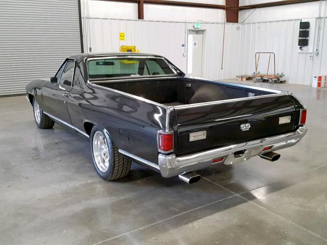 136809Z354895 - 1969 CHEVROLET EL CAMINO BLACK photo 3