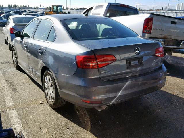 3VW2K7AJ9FM280118 - 2015 VOLKSWAGEN JETTA BASE Մոխրագույն լուսանկար 3