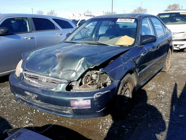 2HGEJ6522WH585914 - 1998 HONDA CIVIC DX GREEN photo 2