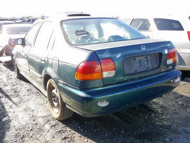 2HGEJ6522WH585914 - 1998 HONDA CIVIC DX GREEN photo 3