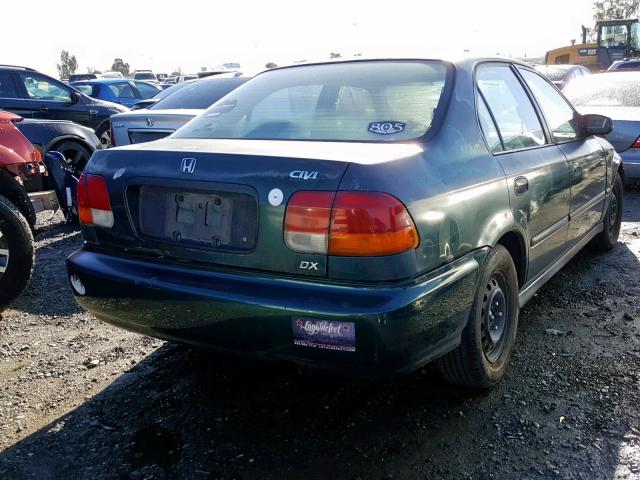 2HGEJ6522WH585914 - 1998 HONDA CIVIC DX GREEN photo 4