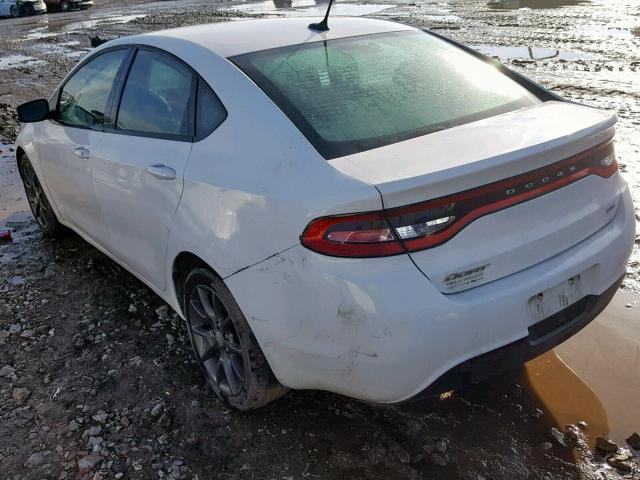 1C3CDFBA7DD150295 - 2013 DODGE DART SXT WHITE photo 3