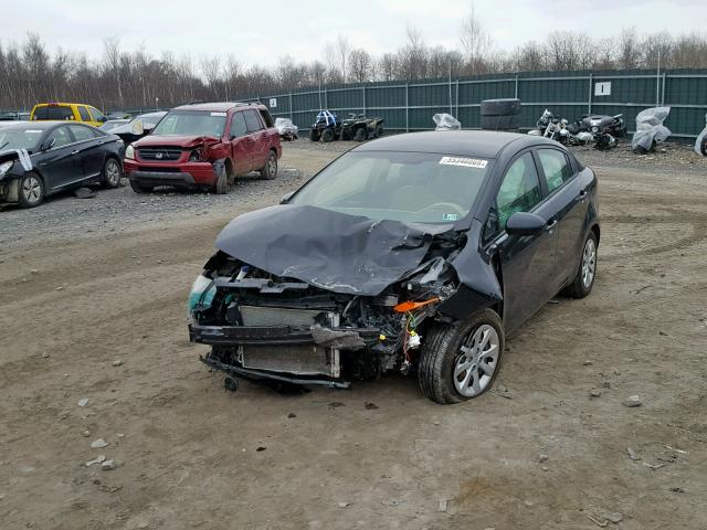 KNADN4A35D6113381 - 2013 KIA RIO EX BLACK photo 2