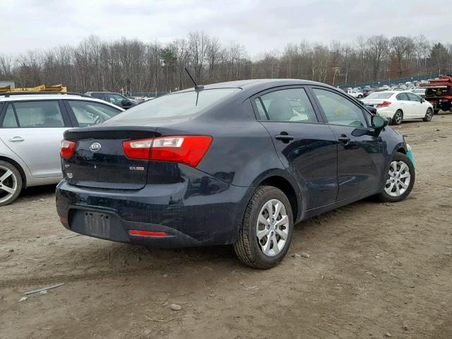 KNADN4A35D6113381 - 2013 KIA RIO EX BLACK photo 4