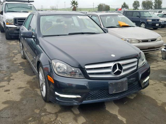 WDDGF4HB8CR194650 - 2012 MERCEDES-BENZ C 250 BLACK photo 1