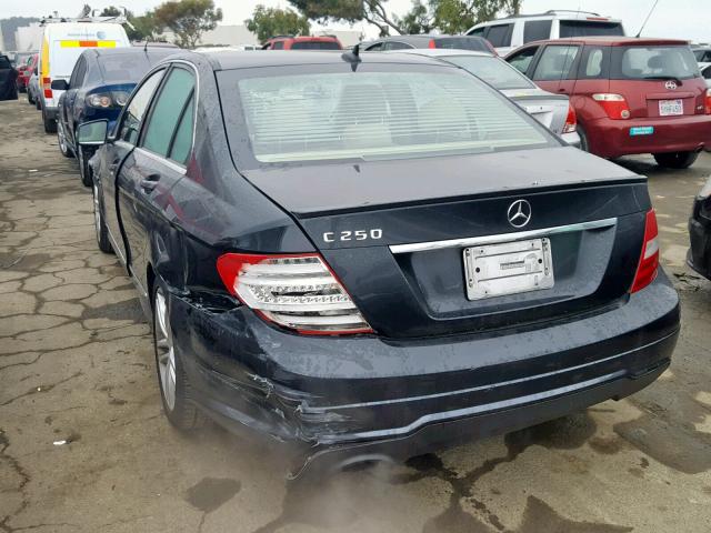 WDDGF4HB8CR194650 - 2012 MERCEDES-BENZ C 250 BLACK photo 3