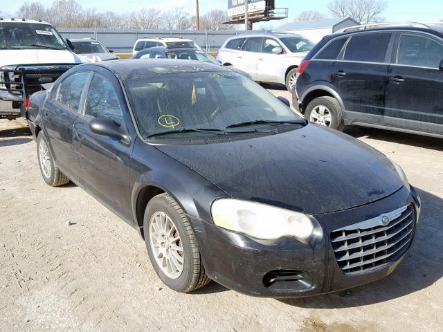 1C3EL46X54N403512 - 2004 CHRYSLER SEBRING LX BLACK photo 1