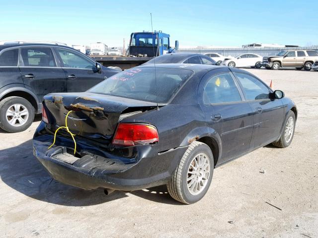 1C3EL46X54N403512 - 2004 CHRYSLER SEBRING LX BLACK photo 4