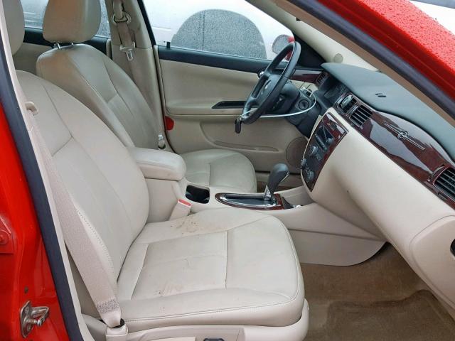 2G1WC57M691289080 - 2009 CHEVROLET IMPALA 2LT RED photo 5