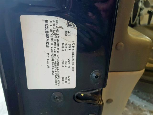 1G1ZS53846F243258 - 2006 CHEVROLET MALIBU LS 蓝色 照片 10