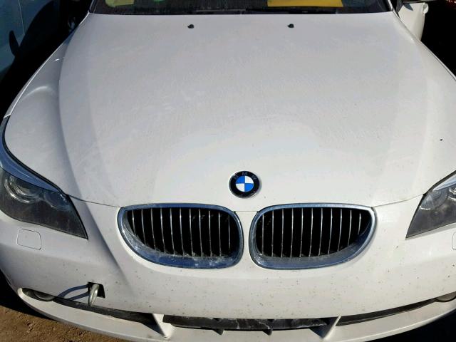 WBANE73537CM44597 - 2007 BMW 530 I WHITE photo 7