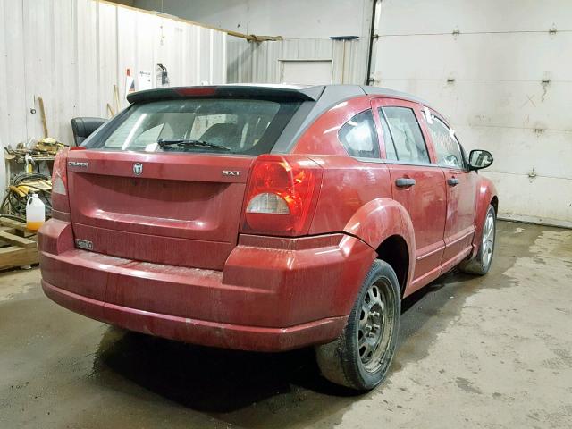 1B3HB48B97D411539 - 2007 DODGE CALIBER SX RED photo 4