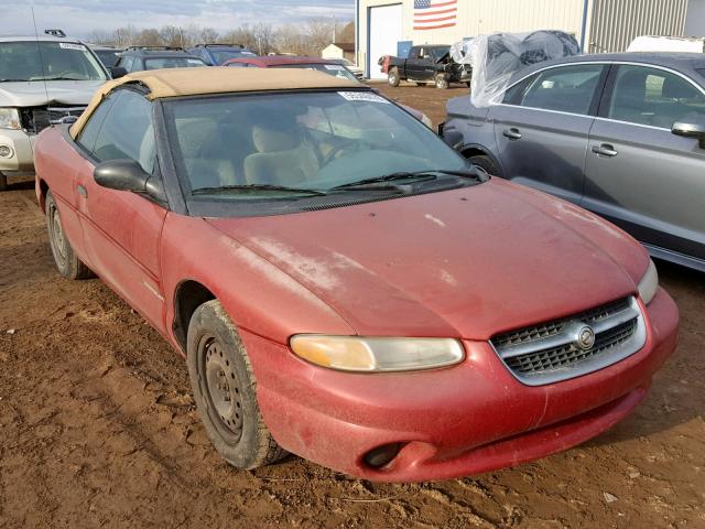 3C3EL45H7VT578467 - 1997 CHRYSLER SEBRING JX BURGUNDY photo 1