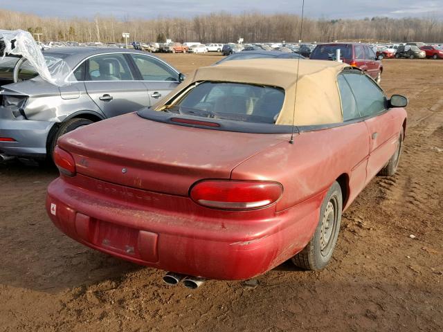 3C3EL45H7VT578467 - 1997 CHRYSLER SEBRING JX BURGUNDY photo 4