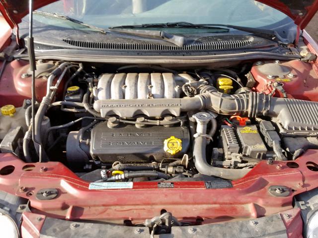 3C3EL45H7VT578467 - 1997 CHRYSLER SEBRING JX BURGUNDY photo 7