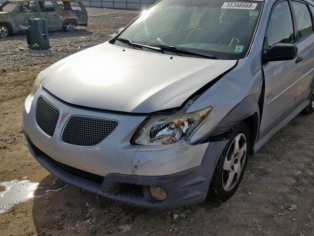 5Y2SL65886Z444359 - 2006 PONTIAC VIBE SILVER photo 9