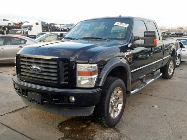 1FTWW31R18EE01627 - 2008 FORD F350 SRW S BLACK photo 2