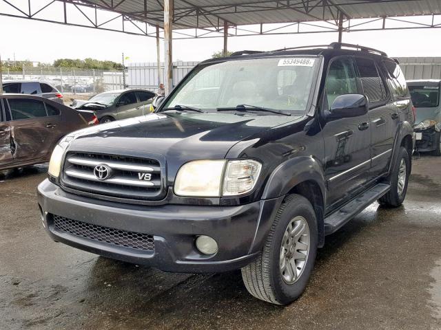 5TDZT38A13S138712 - 2003 TOYOTA SEQUOIA LI BLACK photo 2