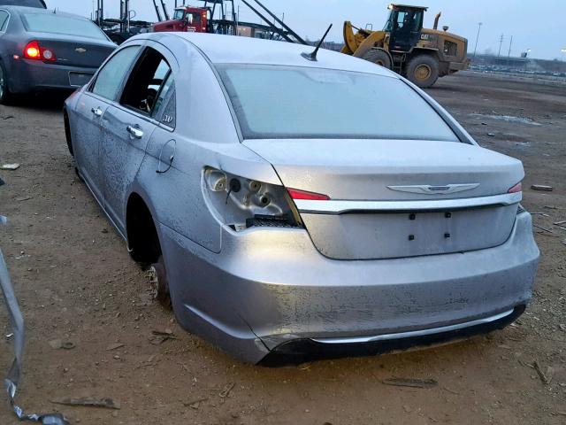 1C3CCBCG1DN570756 - 2013 CHRYSLER 200 LIMITE SILVER photo 3