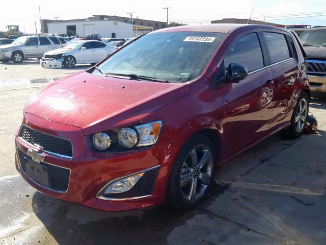 1G1JG6SB2E4101874 - 2014 CHEVROLET SONIC RS RED photo 2