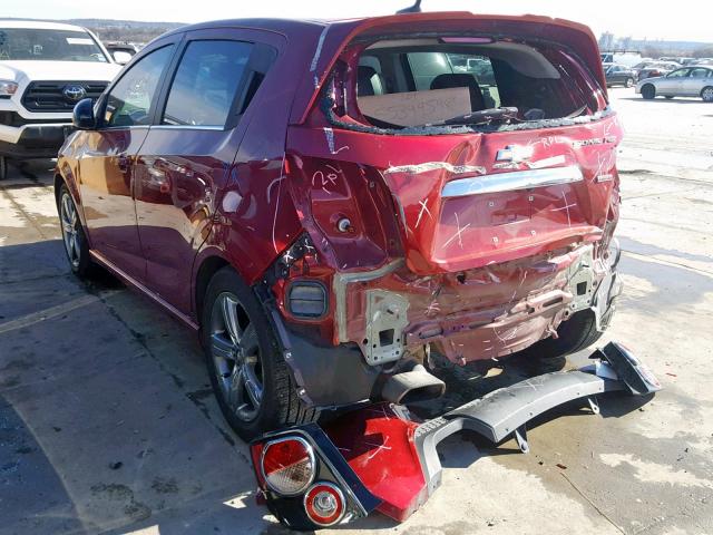 1G1JG6SB2E4101874 - 2014 CHEVROLET SONIC RS RED photo 3