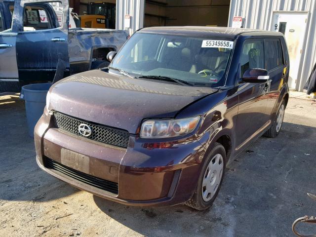 JTLKE50EX91066859 - 2009 TOYOTA SCION XB Бордовый фото 2