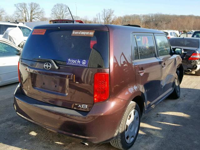 JTLKE50EX91066859 - 2009 TOYOTA SCION XB Бордовый фото 4