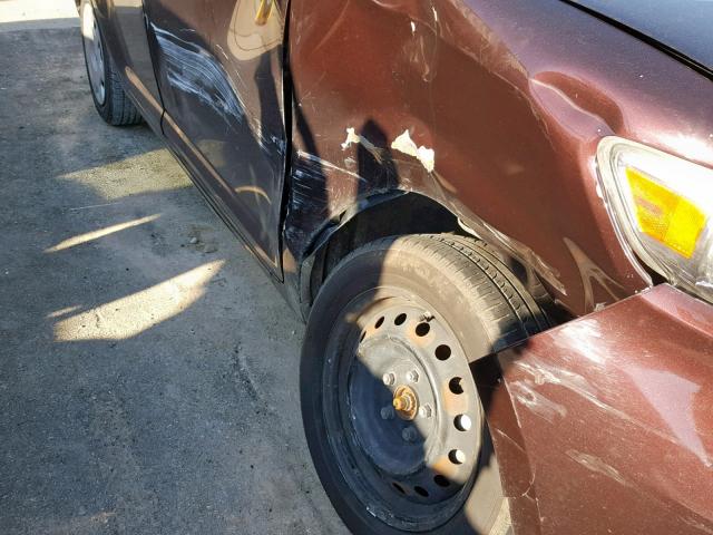 JTLKE50EX91066859 - 2009 TOYOTA SCION XB Бордовый фото 9