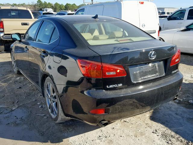 JTHBK262182070404 - 2008 LEXUS IS 250 BLACK photo 3