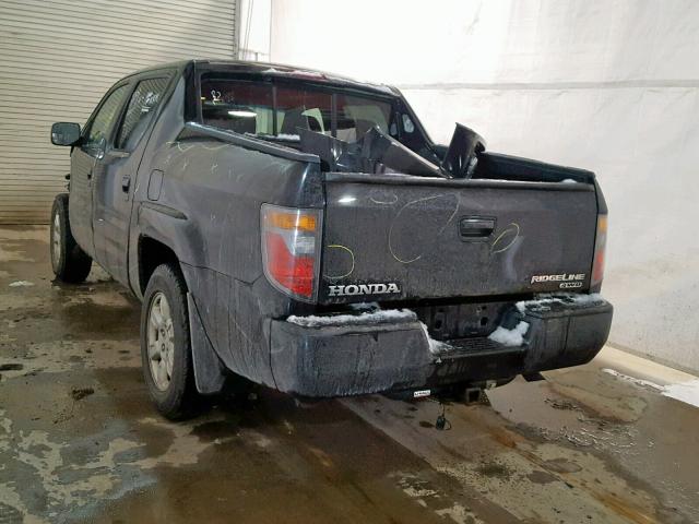 2HJYK16526H505074 - 2006 HONDA RIDGELINE BLACK photo 3