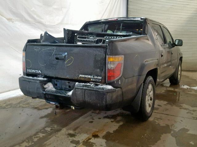 2HJYK16526H505074 - 2006 HONDA RIDGELINE BLACK photo 4