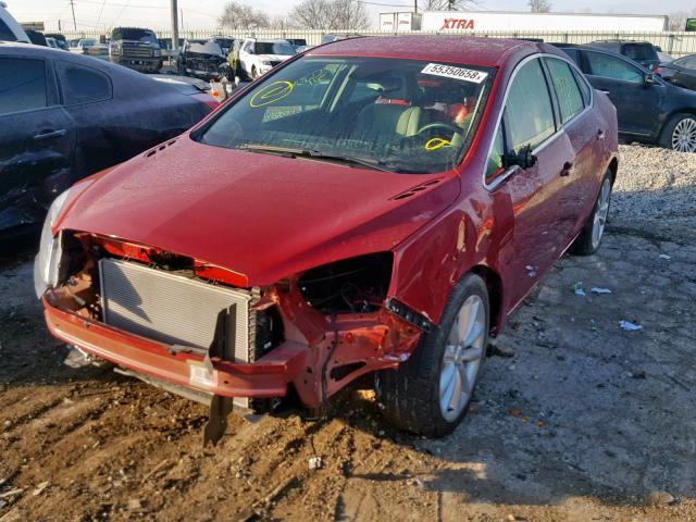 1G4PP5SK7E4116457 - 2014 BUICK VERANO RED photo 2