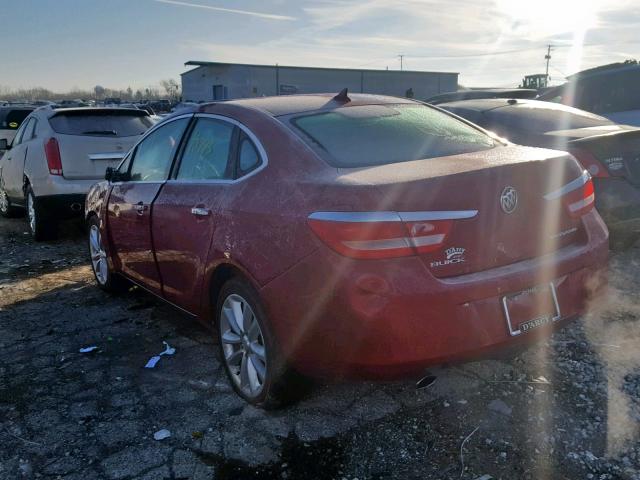 1G4PP5SK7E4116457 - 2014 BUICK VERANO RED photo 3