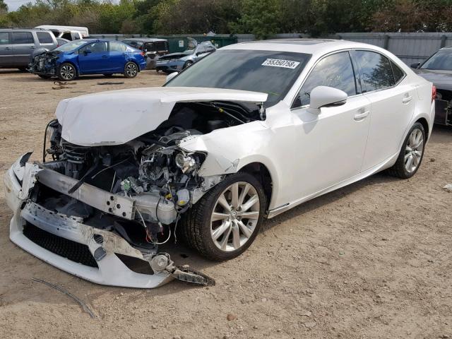 JTHBF1D28E5038996 - 2014 LEXUS IS 250 WHITE photo 2