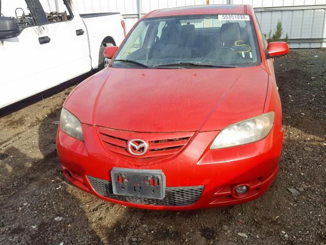 JM1BK323751220474 - 2005 MAZDA 3 S RED photo 9